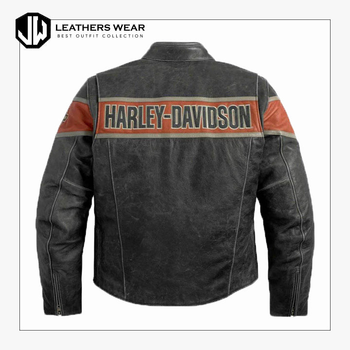 Harley Davidson Mens Victory Lane Leather Jacket Leathers Wear