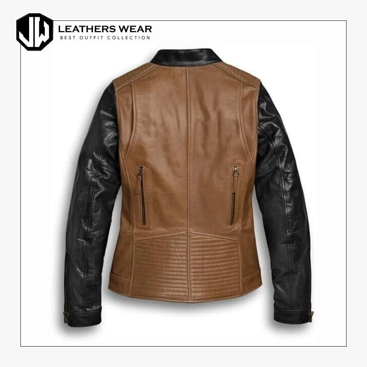 Harley Davidson Womens Brown Leather Jacket