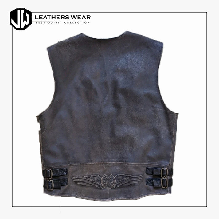 Harley Leather Vest Mens