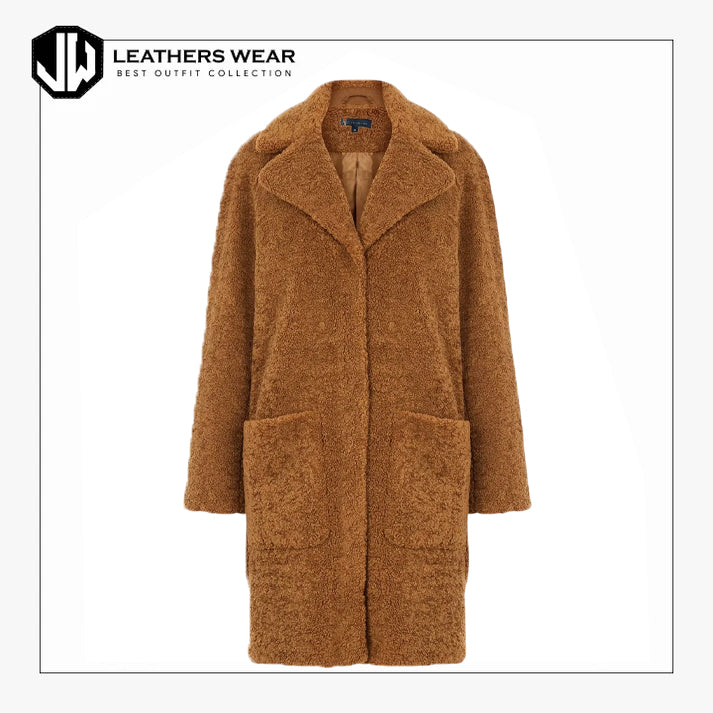Ladies Camel Winter Trench Coat