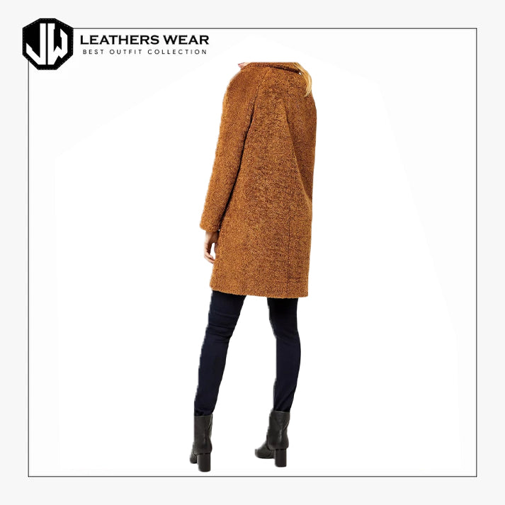 Ladies Camel Winter Trench Coat