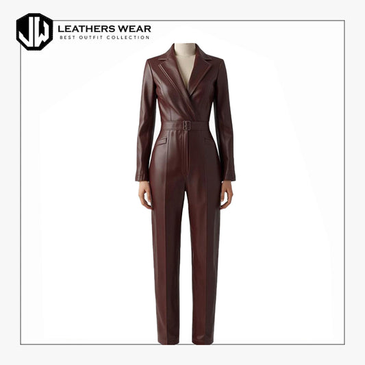 Ladies Leather Jumpsuit