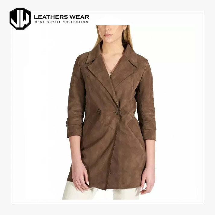 Ladies Leather Blazer Jacket