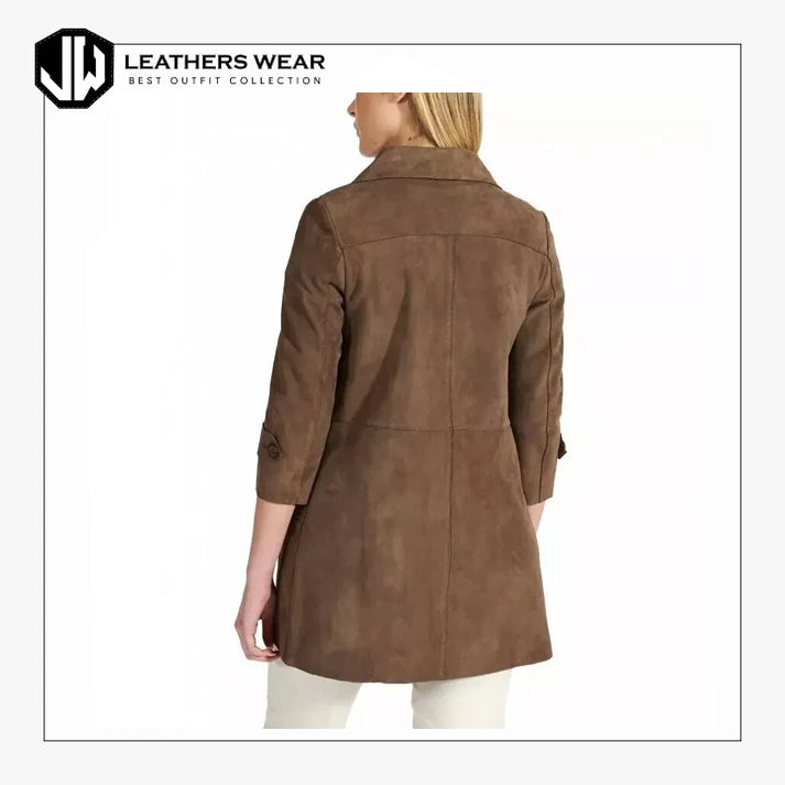 Ladies Leather Blazer Jacket