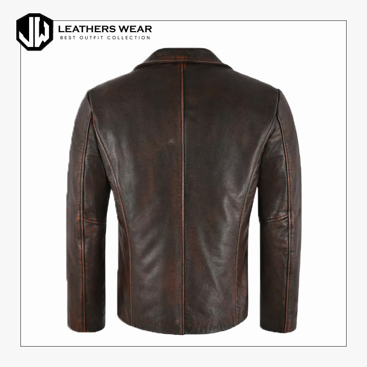 Lambskin Leather Blazer