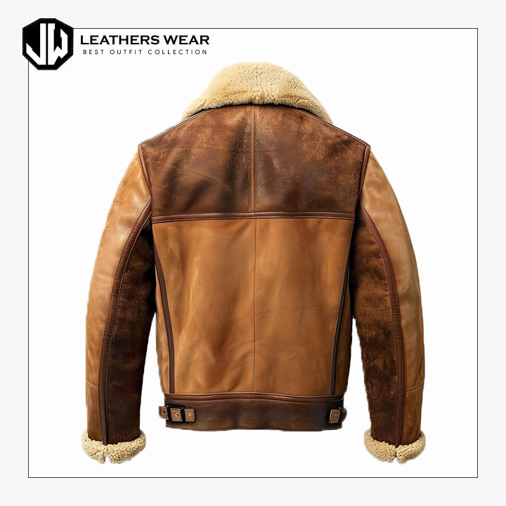 Leather Aviator Jacket Mens