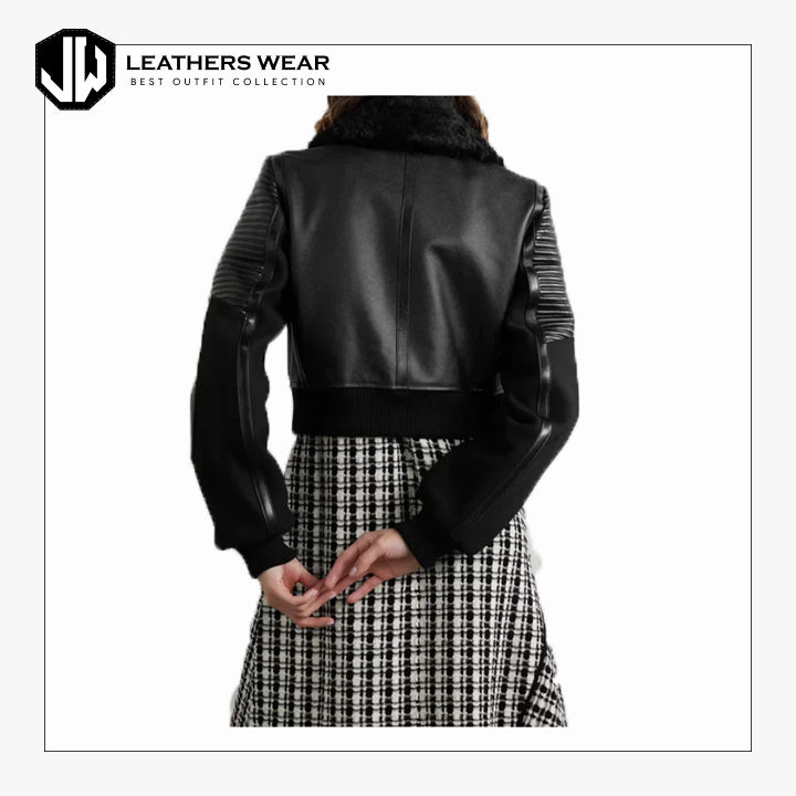 Leather Aviator Jacket Womens Leathers Wear