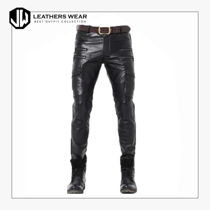 Leather Biker Pants