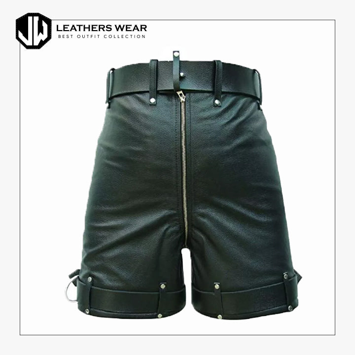 Leather Biker Shorts