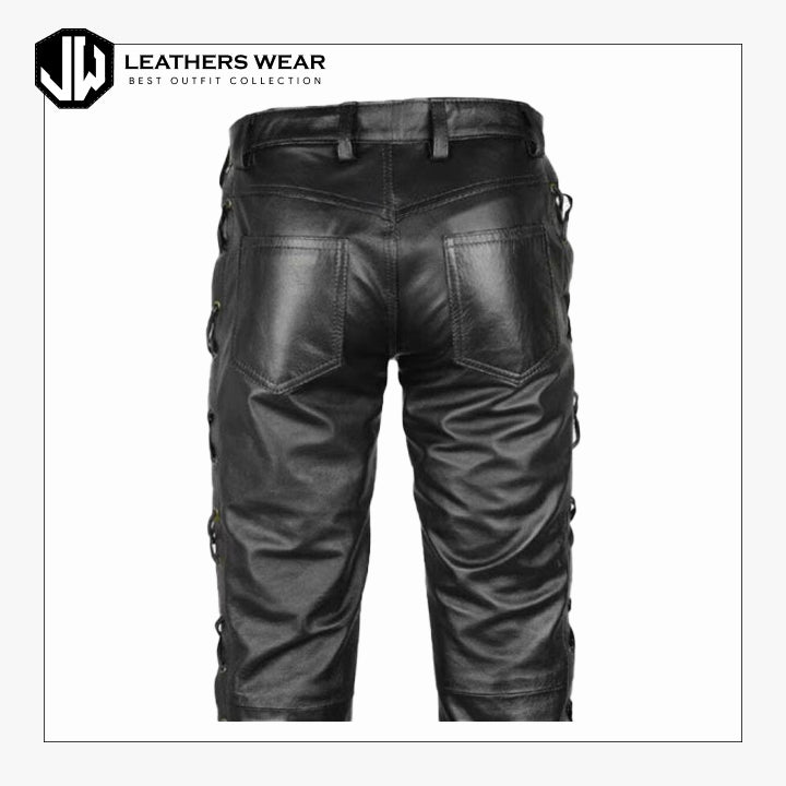 Leather Black Biker Pant Leathers Wear