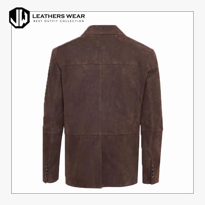Leather Blazer Mens Slim Fit