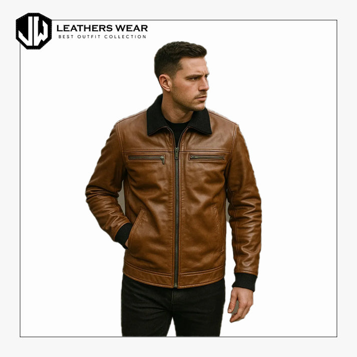 Leather Bomber Jacket