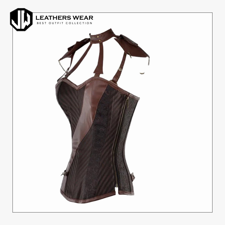 Leather Corset Black Woman Leathers Wear