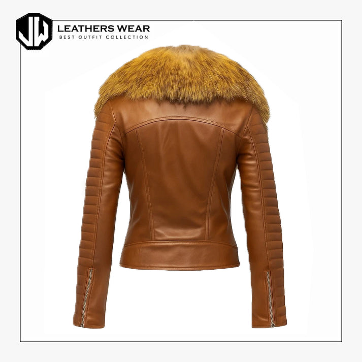 Leather Jacket with Fur