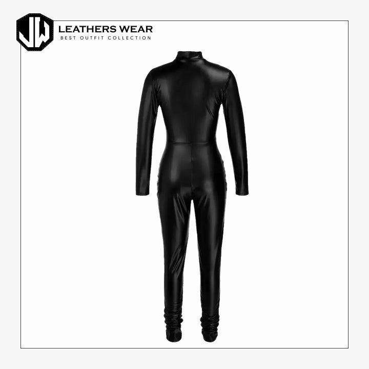 Leather Jumpsuit Womens
