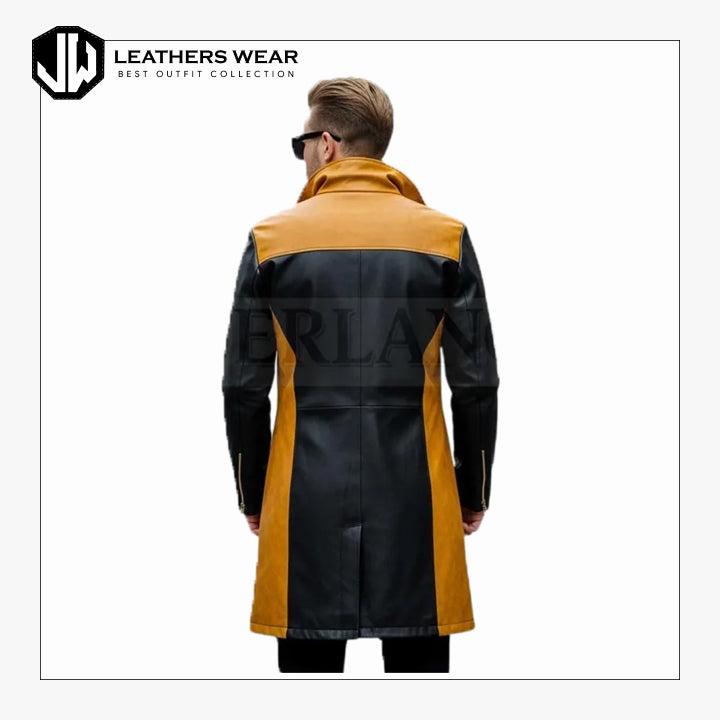 Leather Look Trench Coat