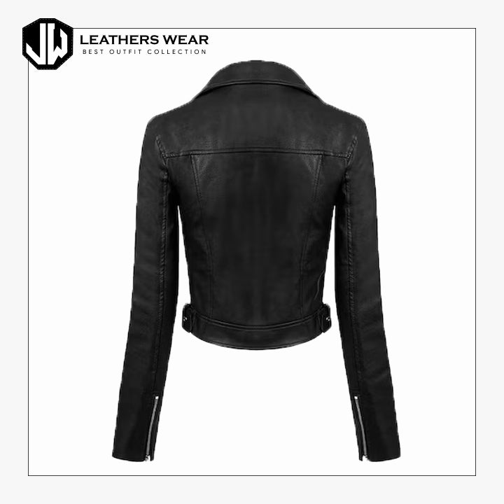 Leather Racer Jacket Womens
