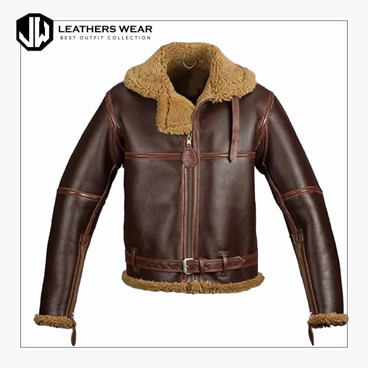 Leather Shearling Aviator Jacket Leathers Wear