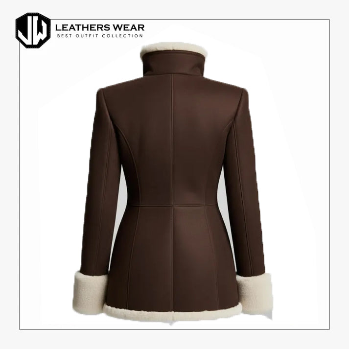 Leather Shearling Coats for Women