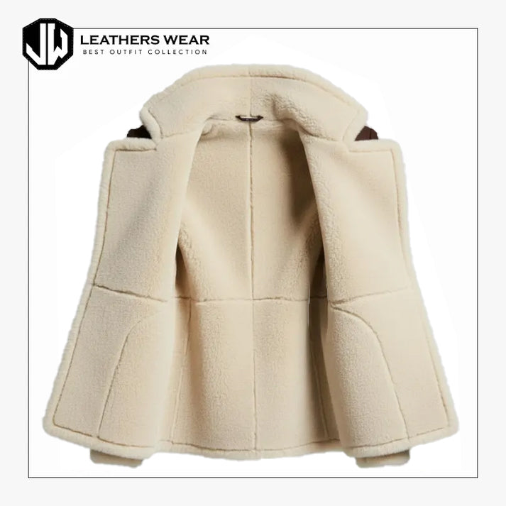 Leather Shearling Coats for Women