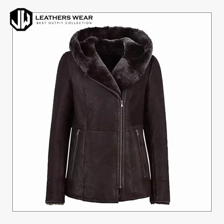 Leather Shearling Womens Jacket