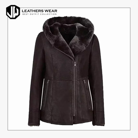 Leather Shearling Womens Jacket