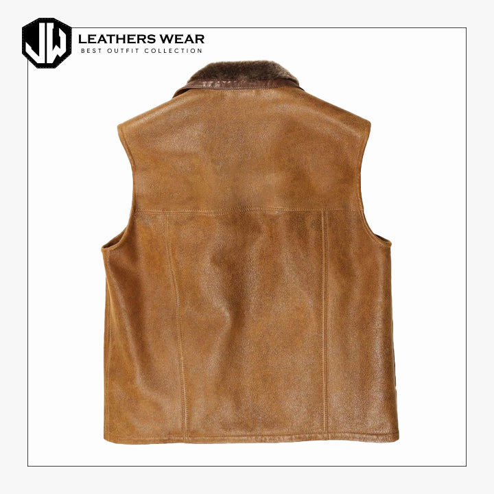 Leather Shearling fur Vest