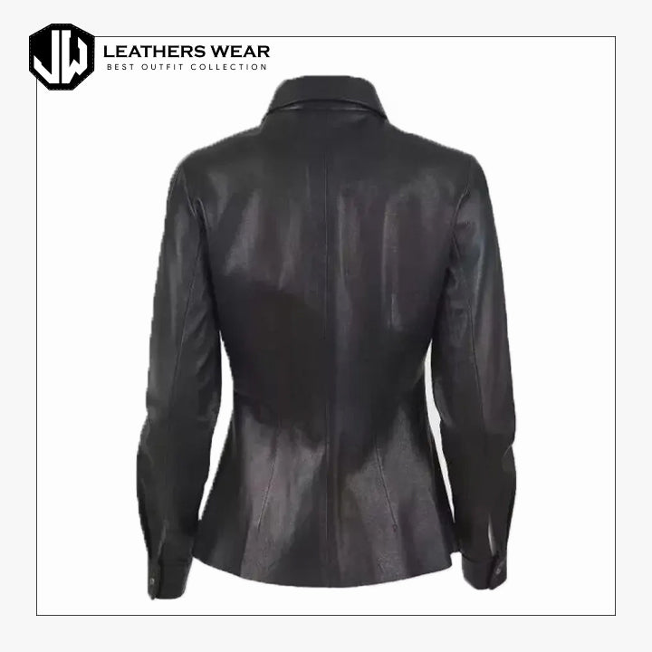 Leather Sleeve Shirt Women