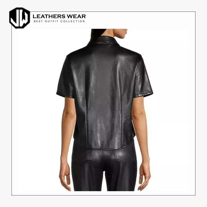 Leather T Shirt Womens
