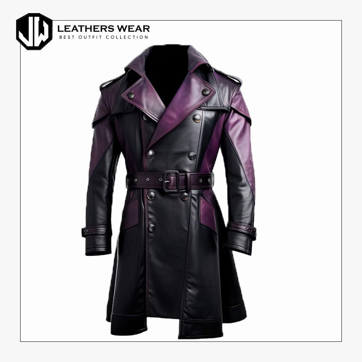 Leather Trench Coat Mens