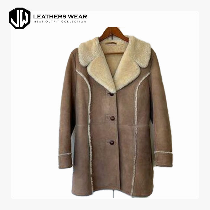 Lining Leather Brown Coat