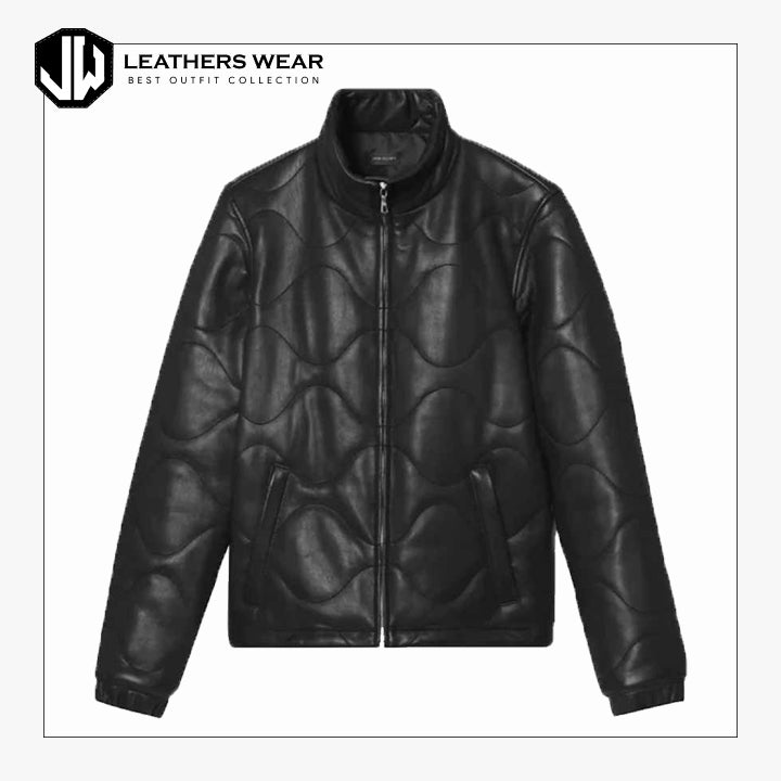 Long Black Puffer Jacket Leathers Wear