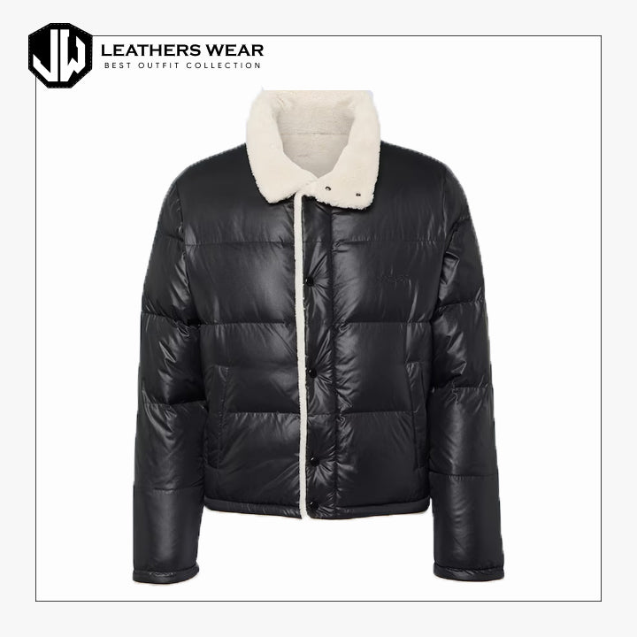 Long Fur Black Puffer Jacket