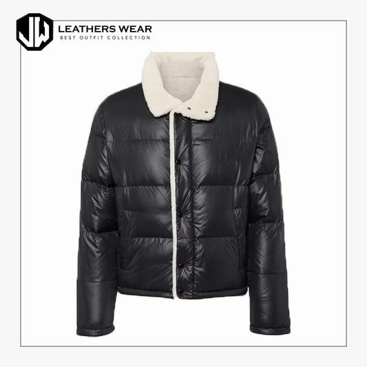 Long Fur Black Puffer Jacket
