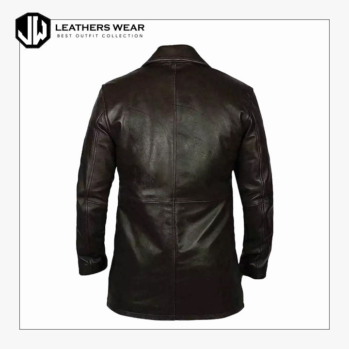 Long Leather Trench