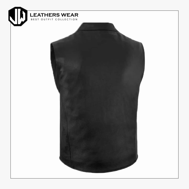 Men Lambskin 100% Leather Waistcoat