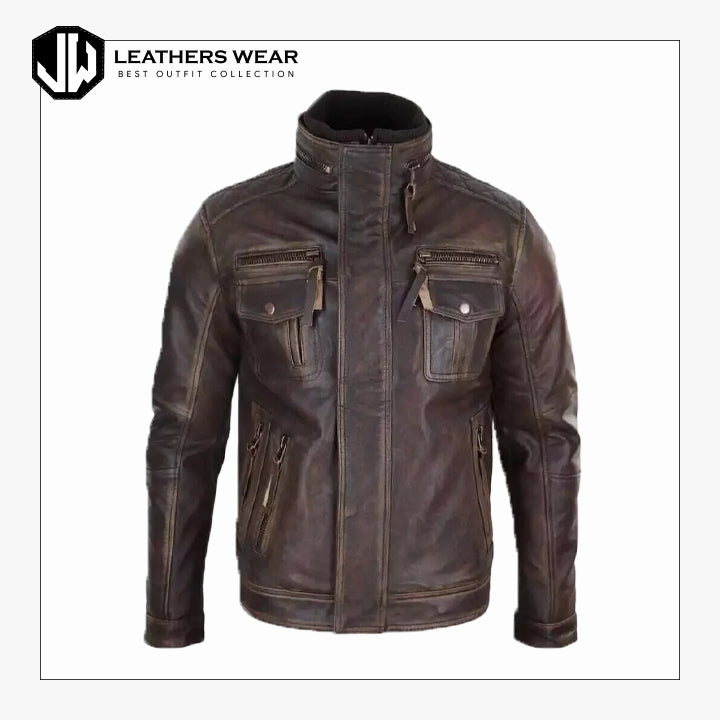 Men Ride Genuine Leather Jacket