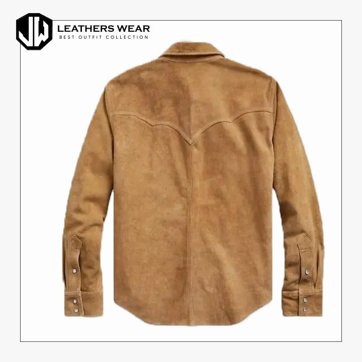 Men Suede Trucker Jacket Vintage