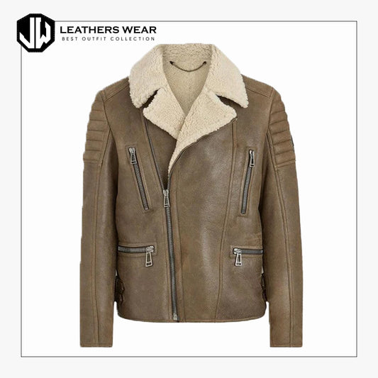Men’s Brown Vintage Sheepskin Jacket