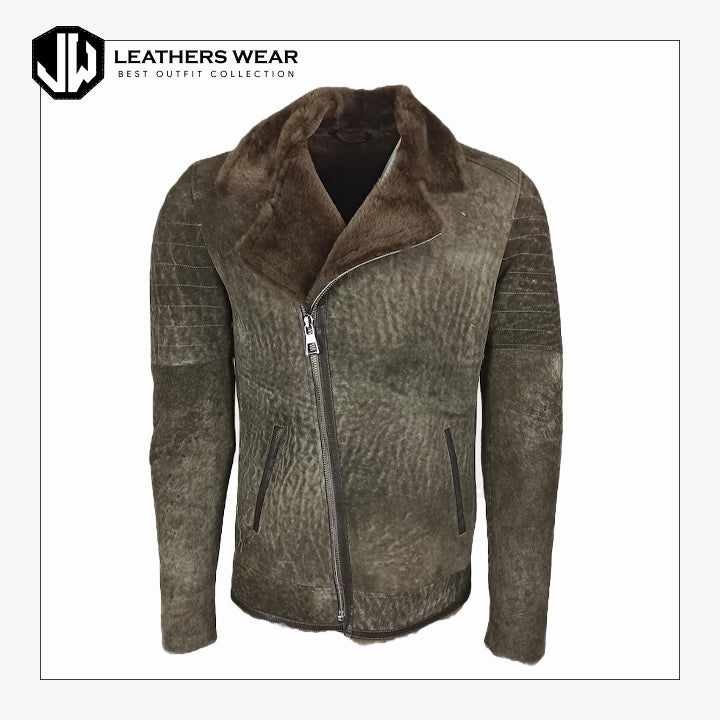 Men's sheepskin aviator jacket