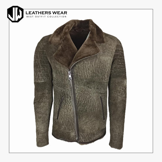Men's sheepskin aviator jacket
