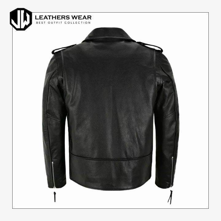 Mens Biker Jacket Black