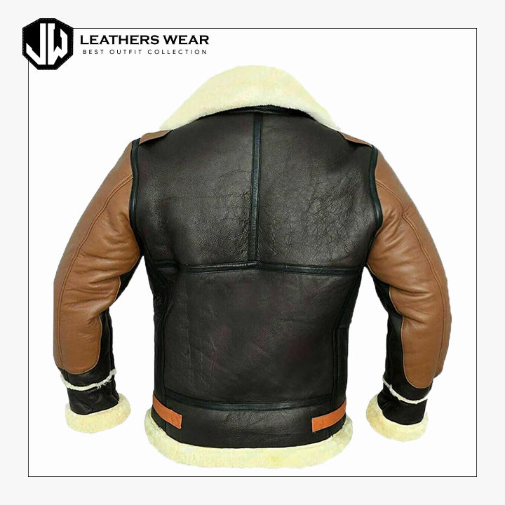 Mens Bomber Aviator Leather Jacket Leathers Wear