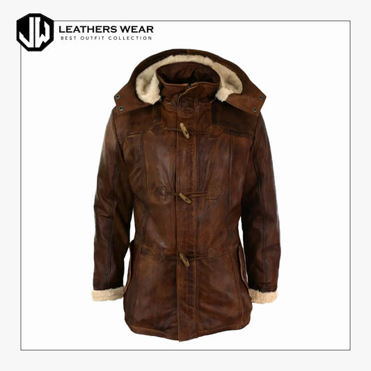 Mens Brown Duffle Over Coat
