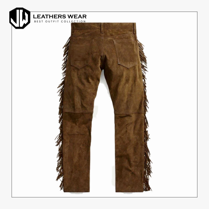 Mens Brown Leather Pants