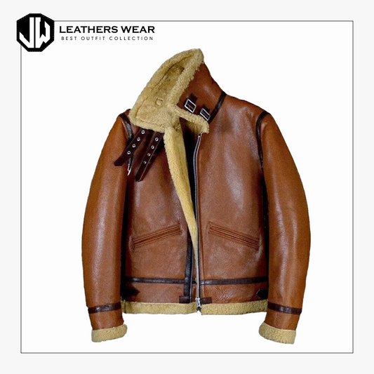 Mens Brown RAF Aviator Jacket Leathers Wear