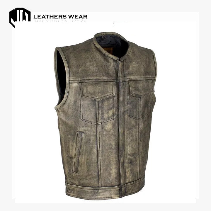 Mens Club Biker Concealed Carry Vest