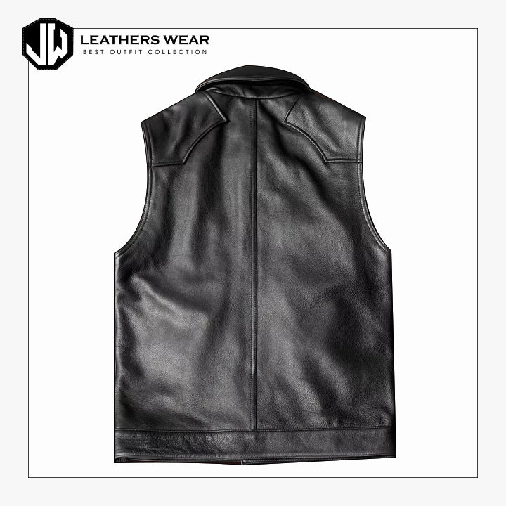 Mens Cowhde Vinatge Leather Vest