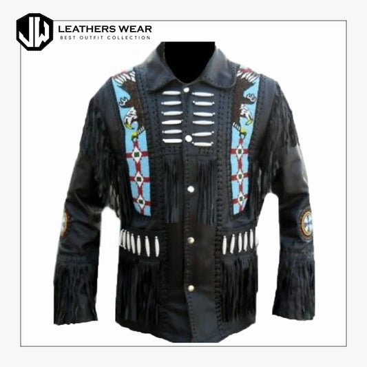Mens Cowhide Leather Jacket Western Leathers Wear