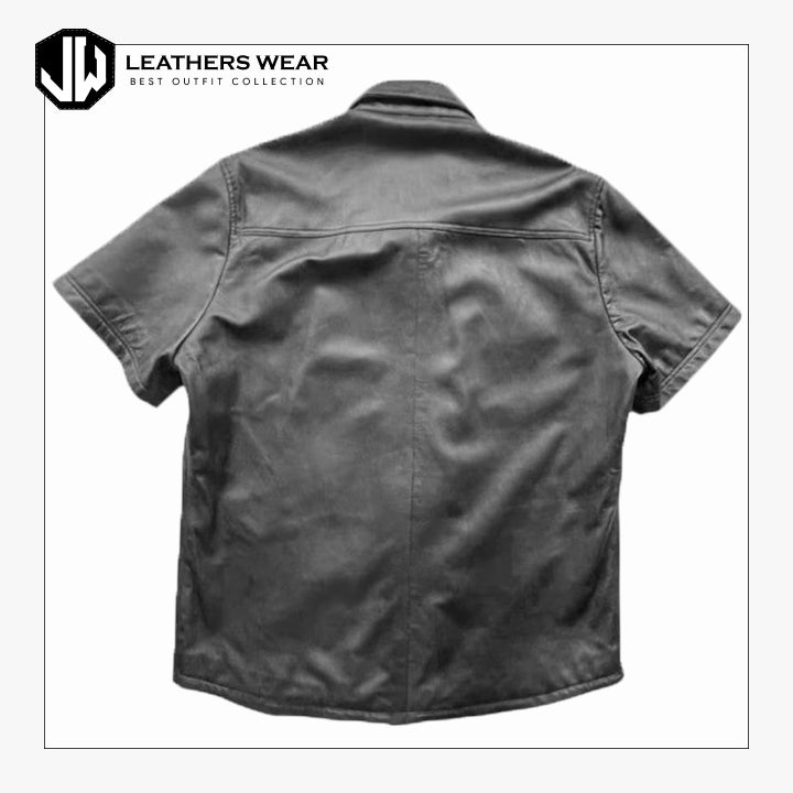 Mens Faux Leather Shirt